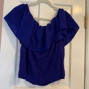NWOT! French Connection Off the shoulder blue top